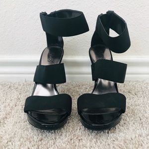 Black strapy heels